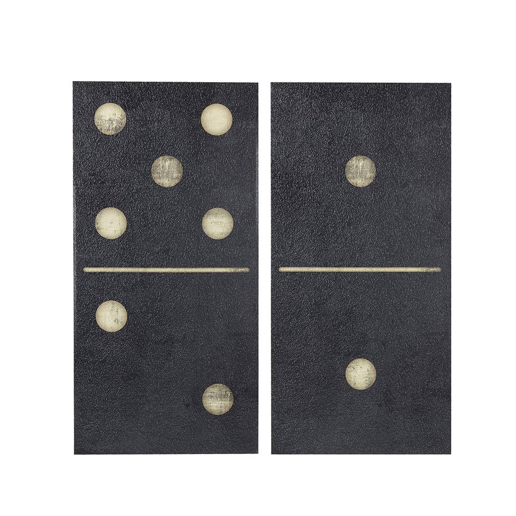 Black Gold Dominos Wall Decor Canvas Art - HER Home Design Boutique